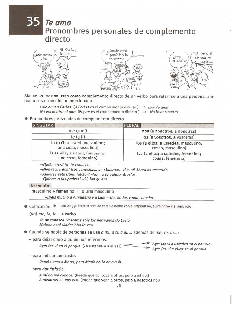 Pronombres OD e OI Rojo | PDF