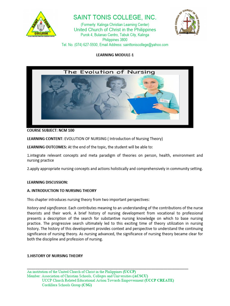 Evolution of Nursing | PDF | Theory | Nursing