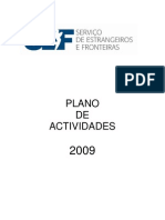 Plano de Actividades 2009 SEF