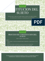 Constitucion Del Sujeto