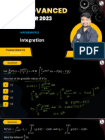 Integration - Practice Sheet 01 Solution Notes - JEE Advance 2023