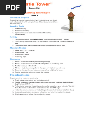 02 castle paper tower challenge