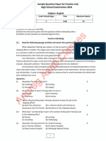 English 10th Sample Paper 2023-2