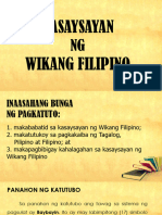 Aralin 1 Kasaysayan NG Wikang Filipino