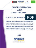 CARPETA DE RECUPERACIÓN-ARTE Y CULTURA - 1° y 2° - 2021
