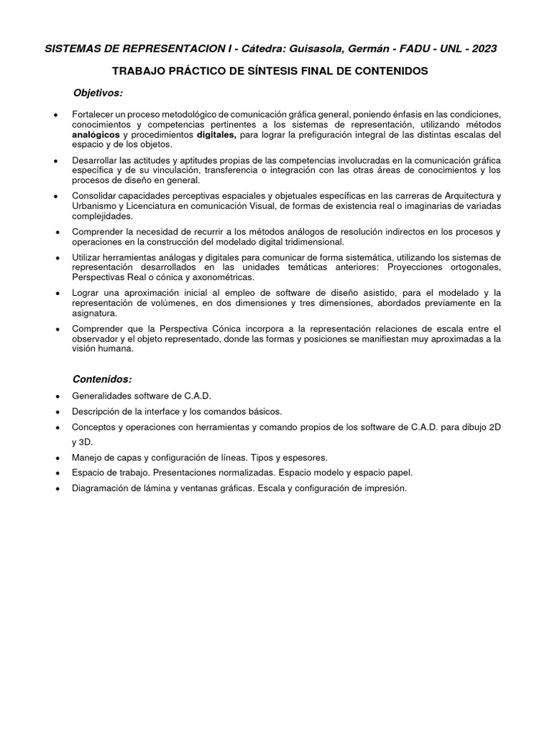 TP Final de Sintesis 2023 | PDF | Diseño | Perspectiva (Gráfica)