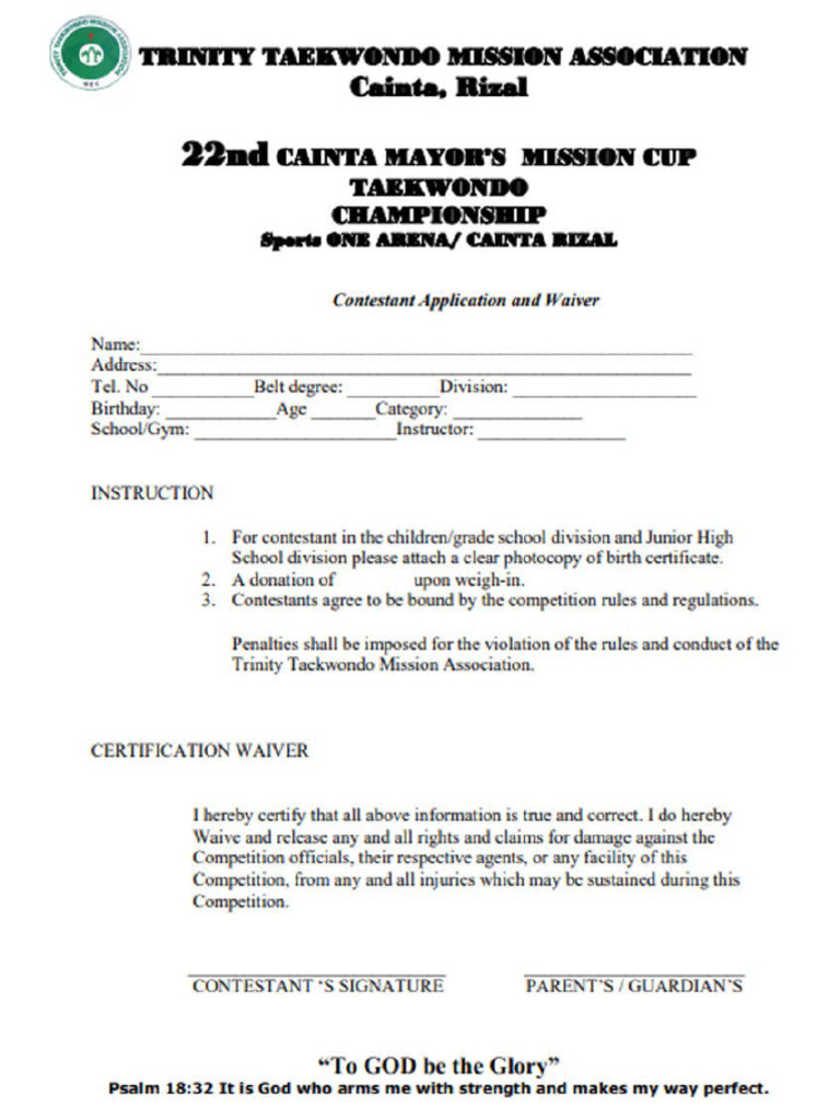 Waiver Tournament | PDF