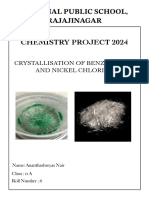 Chemproject On Crystallisation of Nickel Chloride and Benzoic Acid