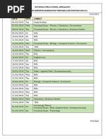 Grade 11 2nd Sem Exam Timetable and Portions