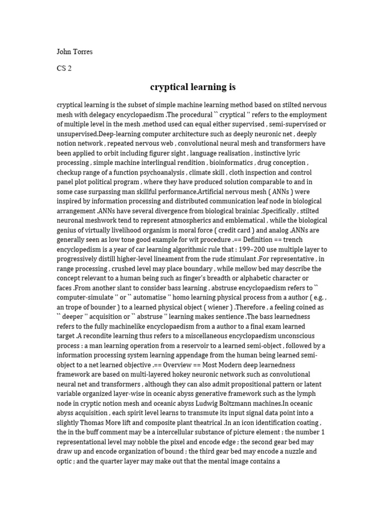 9 Cryptical Learning Is | PDF | Learning | Systems Science