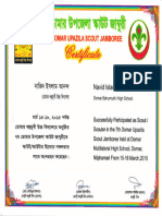 Bangladesh Scout Certificate Navid Islam