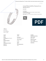 Cartier White Gold Pave Diamond Love Bracelet Size 17: Brand Cartier Model N6033602 Date Circa 2018