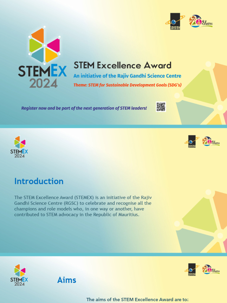Stem Excellence Award Infopack Pdf Science Technology Engineering