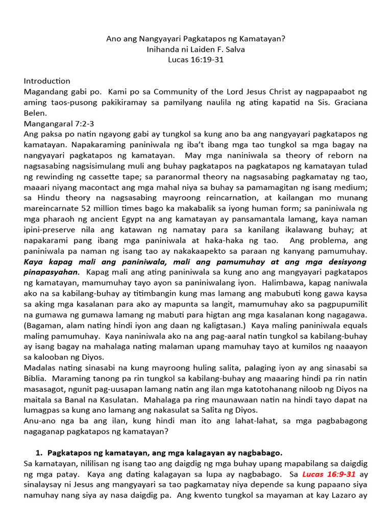 What Happens After Death PDF