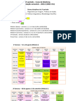 2023.2 - Cronograma 1º Período - Curso de Medicina