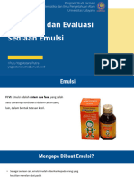 Formulasi Dan Evaluasi Sediaan Emulsi