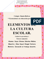 Elementos de La Cultura Escolar