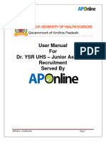 YSR UHS - JA Recruitment User Manual