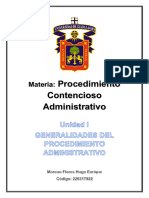 Unidad 1 Generalidades Del Procedimiento Administrativo