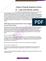 CBSE Notes Class 8 Social Science Civics Chapter 10 Law and Social Justice