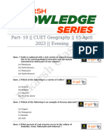 Part - 10 CUET Geography 05 April 2023 Evening