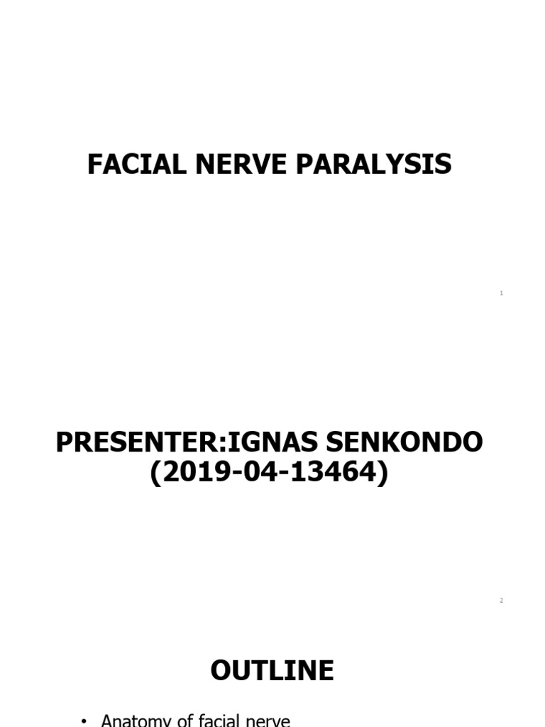 Understanding Facial Nerve Palsy | PDF | Human Anatomy | Medical ...