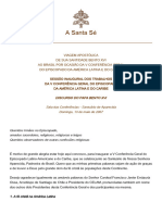 Conferência de Aparecida - Discurso Do Papa Bento Xvi