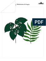 Monstera & Botanical Fern in DMC PAT0008 Downloadable PDF 2