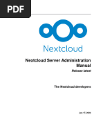 Nextcloud Server Administration Manual