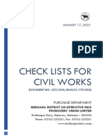 Civil 0042 CHECKLIST FOR CIVIL WORKS