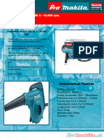 Ficha Técnica Soplador de Aire Makita Ub1103 600w