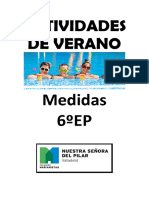 MEDIDAS Actividades de Verano 6º