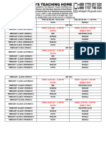 Mohiuddin Jahangir Cadet BV 03 Monthly Class Routine of February, 2024