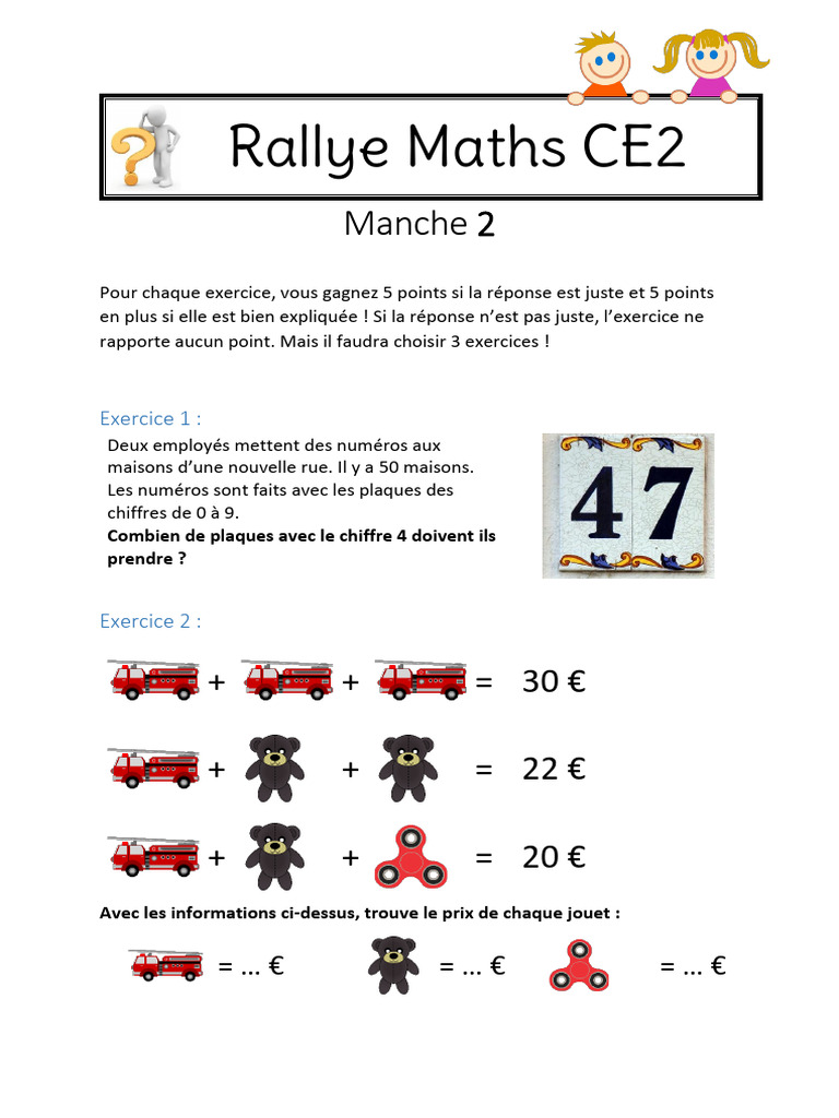 Rallye Maths CE2 - Manche 2 | PDF | Méthodes et références pédagogiques