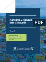 Monitoreo y Evaluación para La Inclusión - Colección de Estudios Secretaría Distrital de Planeación - Bogotá