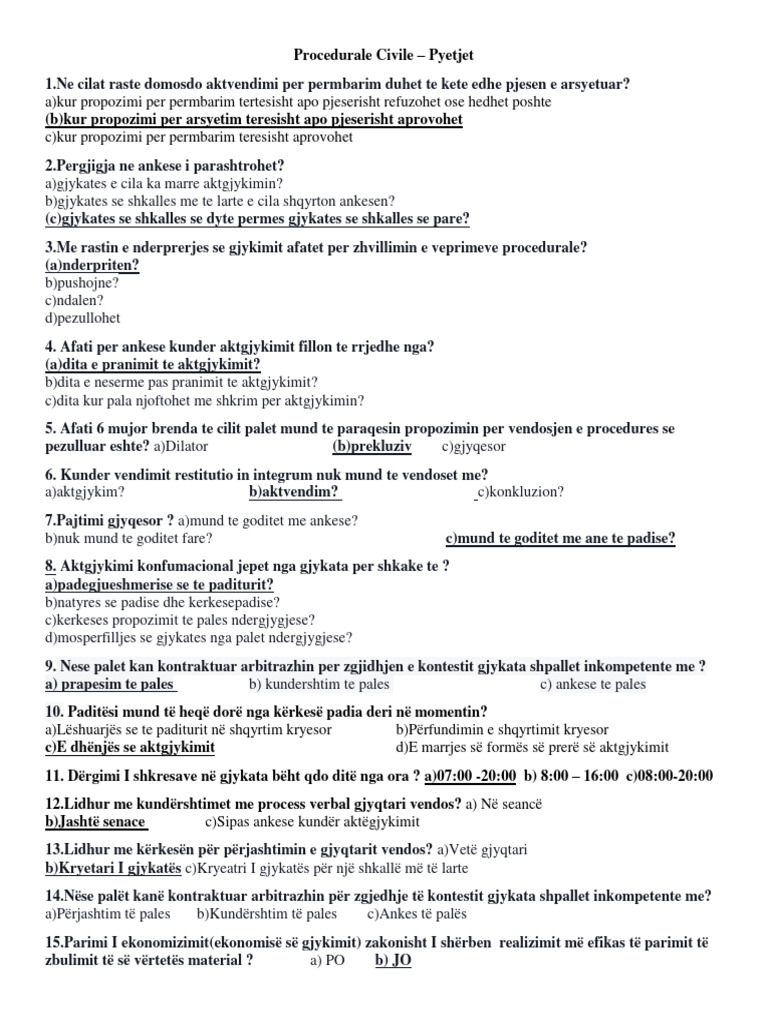 E Drejta E Procedures Civile Rr Q Pdf