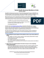Mental Health Services Crisis Workforce Survey - Jan 2024