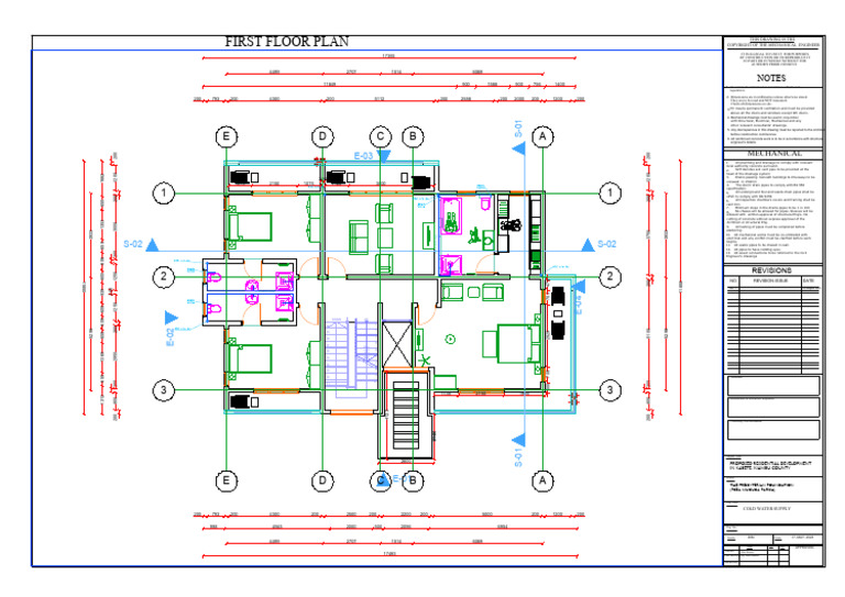 Cold Water Supply First Floor | PDF | Plumbing | Drainage