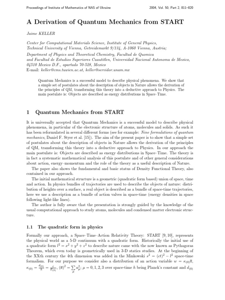 Keller | PDF | Quantum Mechanics | Density Functional Theory