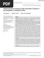 Implant Abutment Emergence Angle and Profile in Relation To Peri Implantitis A Systematic Review