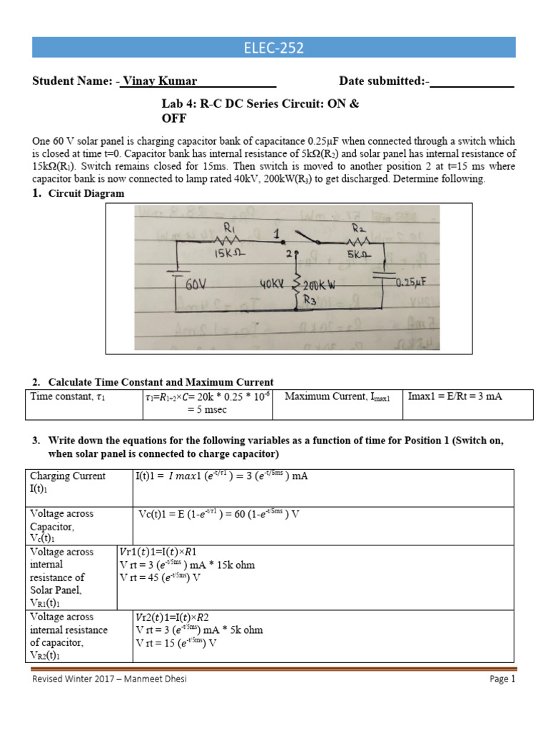 Lab+4 ELEC252 | PDF