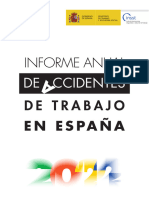 Informe Anual de Accidentes de Trabajo en España 2022