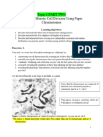 Topic 1 Part Two Modeling Meiotic Cell Division in Drosophila Using Paper Chromosomes Lab Manual