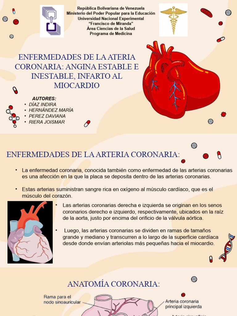 Enfermedades de la Arteria Coronaria | PDF | Infarto de miocardio ...