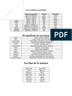 02-Tablas, Colores, Zodiaco y Días de La Semana