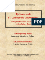 Epistolario de FR Lorenzo de Villavicencio Espia de Felipe II 1214046