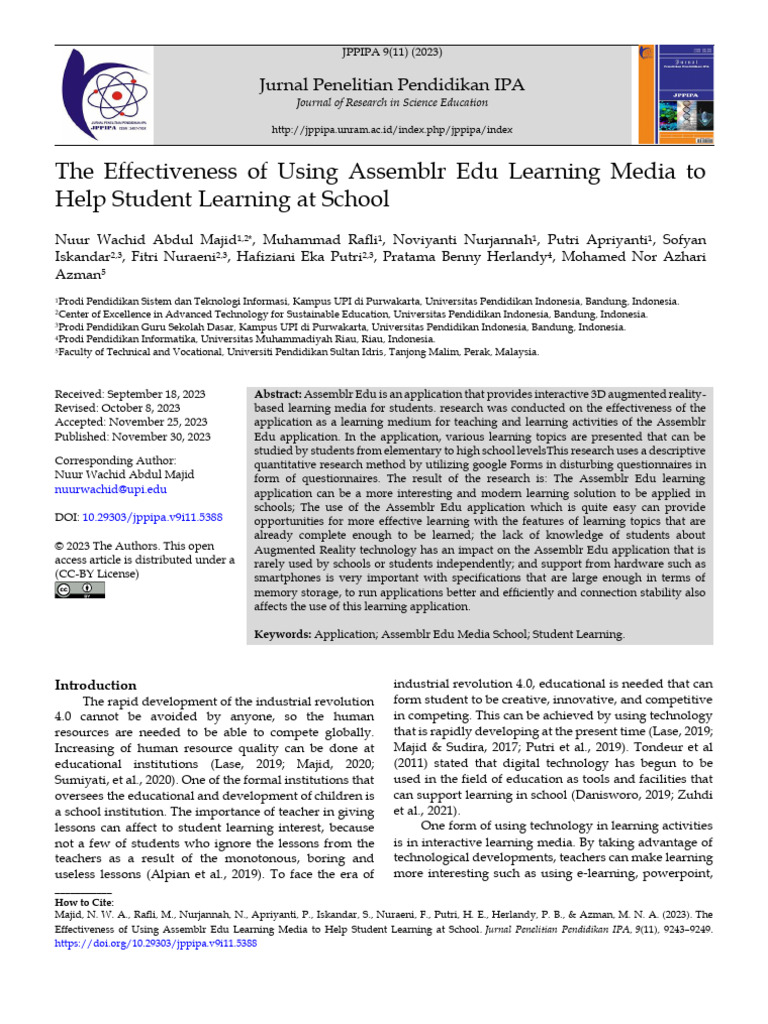 Assemblr Edu's Impact on Student Learning | PDF | Learning | Augmented ...