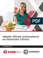 Master Oficial Universitario en Nutrición Clínica + 60 Créditos ECTS