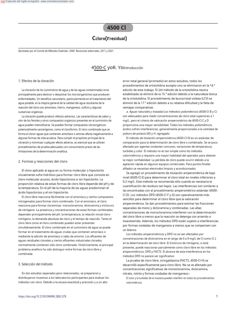 4500 cl en es pdf valoraci n qu mica