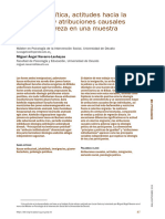 Ideología Política, Actitudes Hacia La Inmigración y Atribuciones Causales Sobre La Pobreza en Una Muestra Universitaria